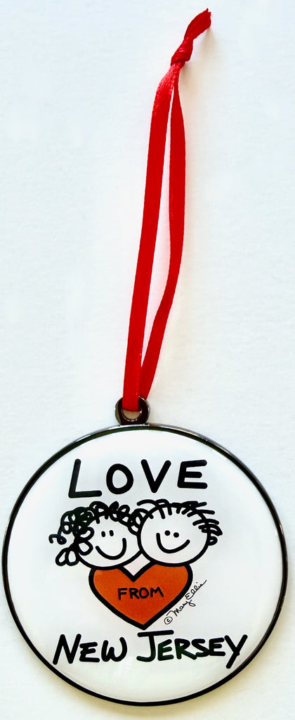 New Jersey Christmas Ornament Love From