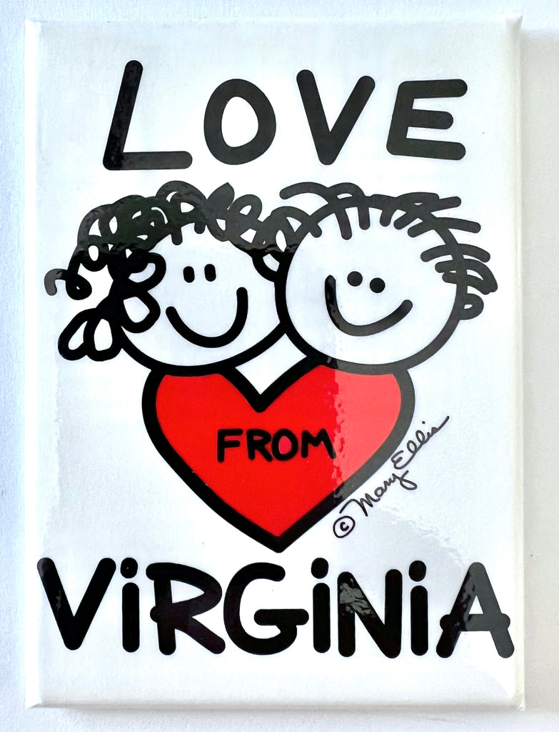 Love From Virginia Faces Magnet