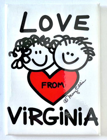 Love From Virginia Faces Magnet