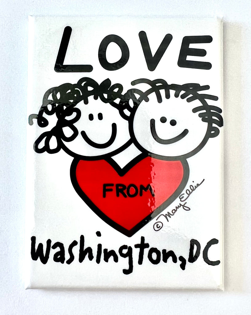 Love From Washington DC Faces Magnet