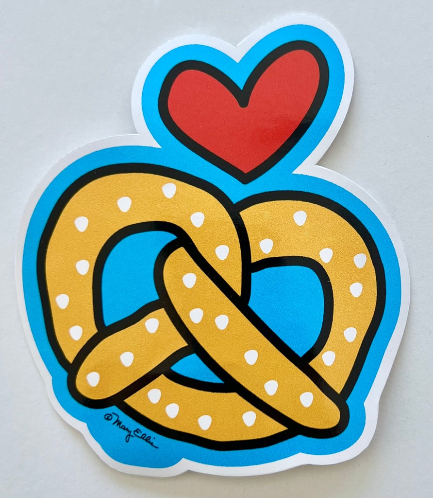 Giant Sticker Heart Pretzel Love