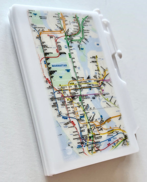 Subway Notepad New York Mini Notebook Pen Set MTA Subway Map - Fifth Avenue Manufacturers