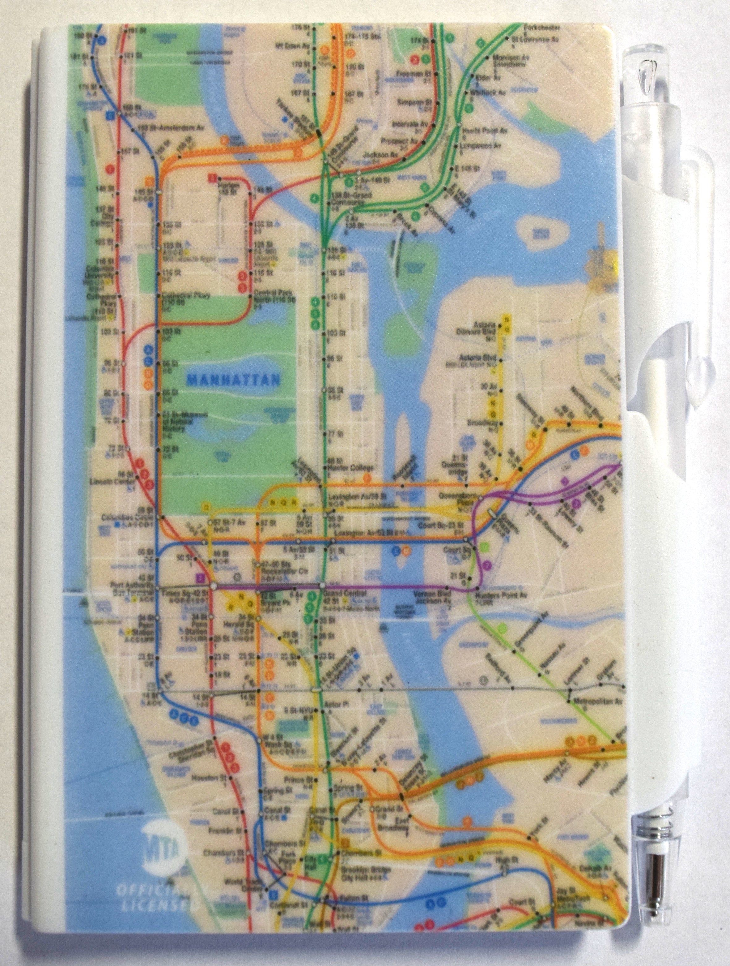Subway Notepad New York Mini Notebook Pen Set MTA Subway Map - Fifth Avenue Manufacturers