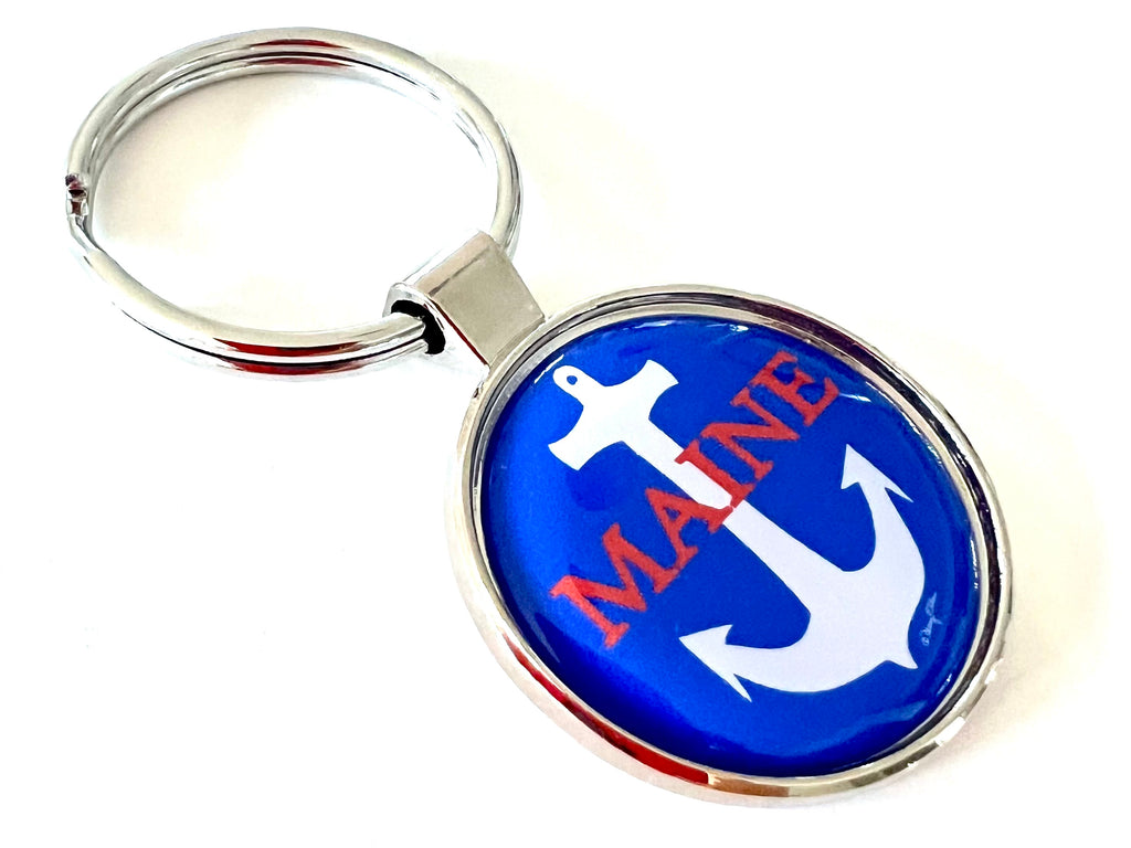 Maine Anchor Keychain