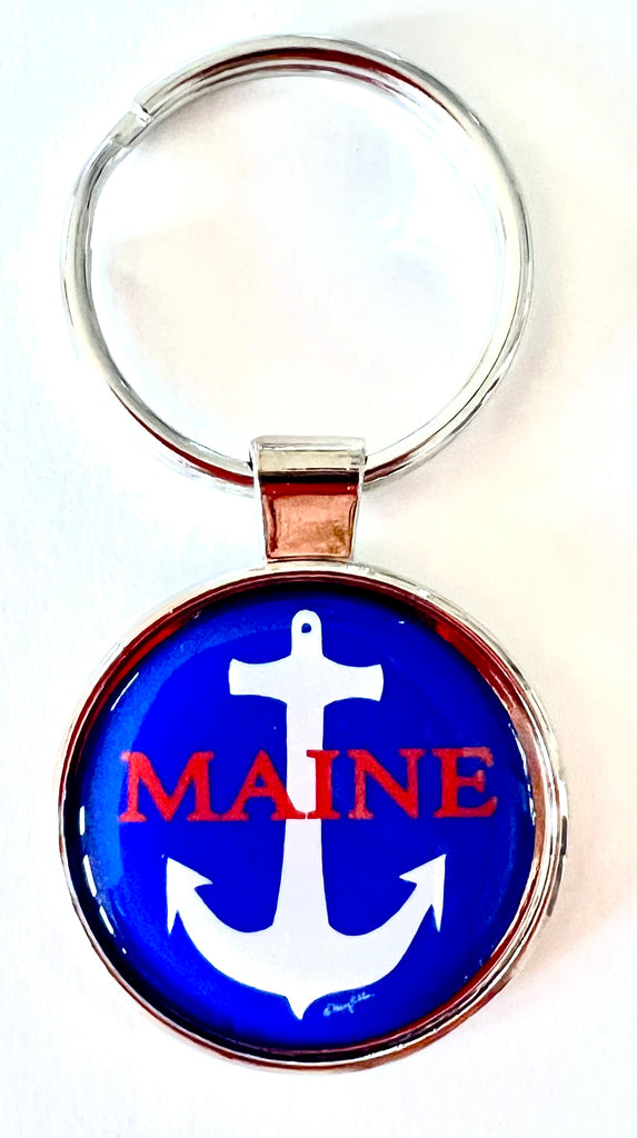 Maine Anchor Keychain