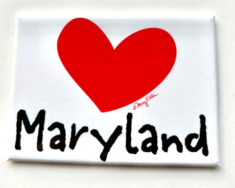 Maryland Heart Keychain