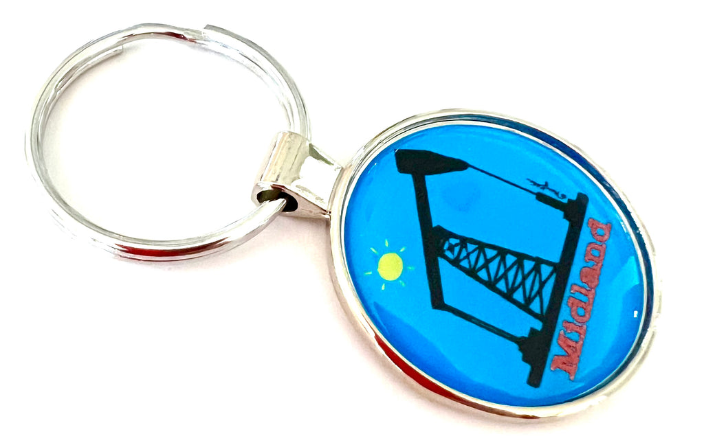 Midland Texas Keychain Oil Rig