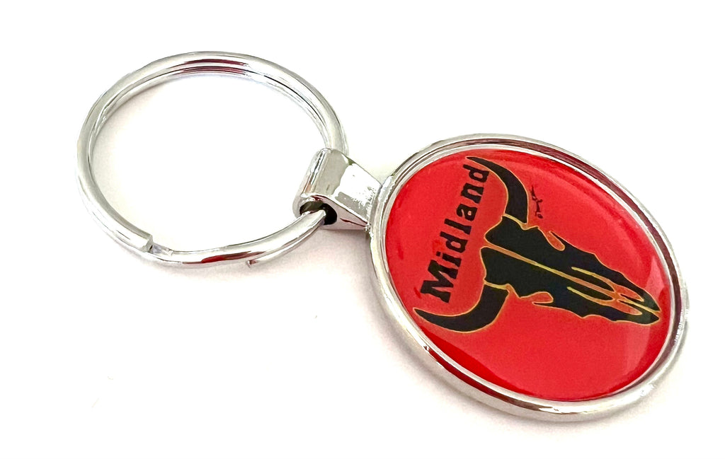 Midland Texas Keychain Longhorn