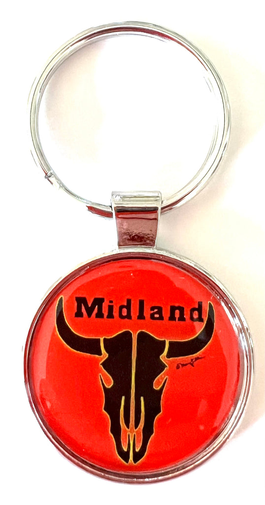 Midland Texas Keychain Longhorn