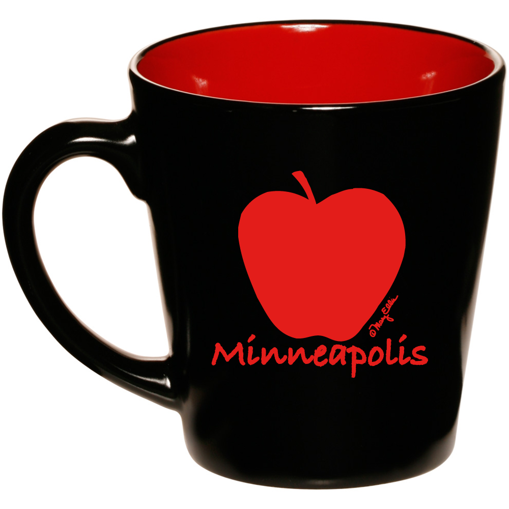 Minneapolis Minnesota Apple 2 Tone Red Black Mug