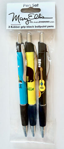 Nashville Pen Set Skyline, Bear, Banjo Guitars