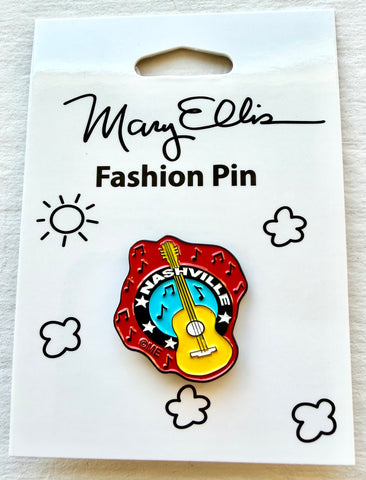 Nashville Guitar Lapel Pin