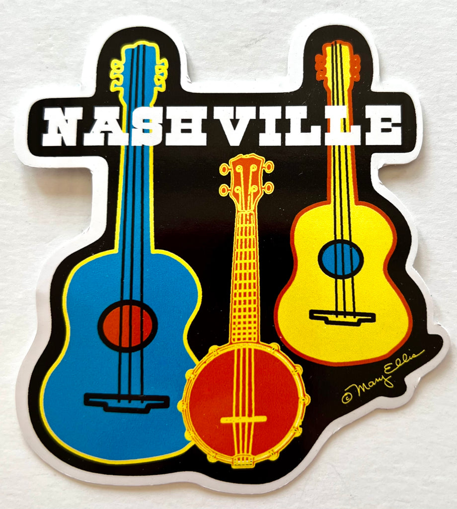 Nashville Guitars and Banjo Sticker