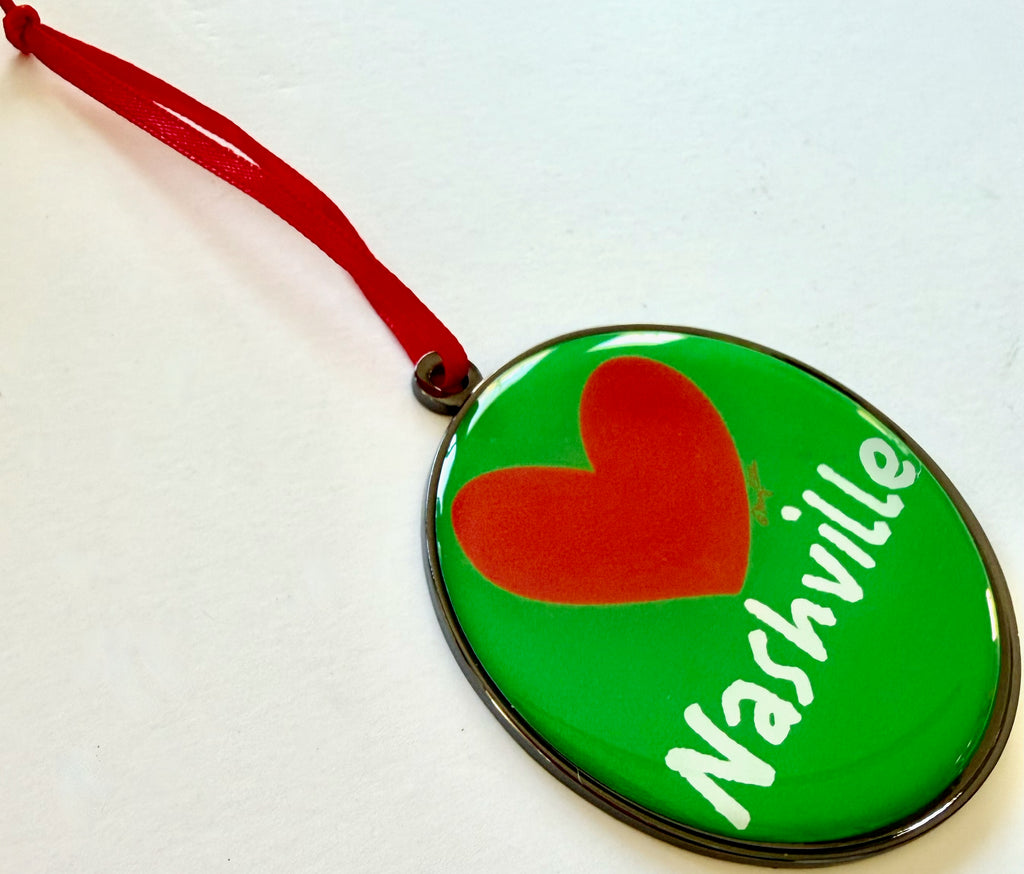 Nashville Christmas Ornament Heart