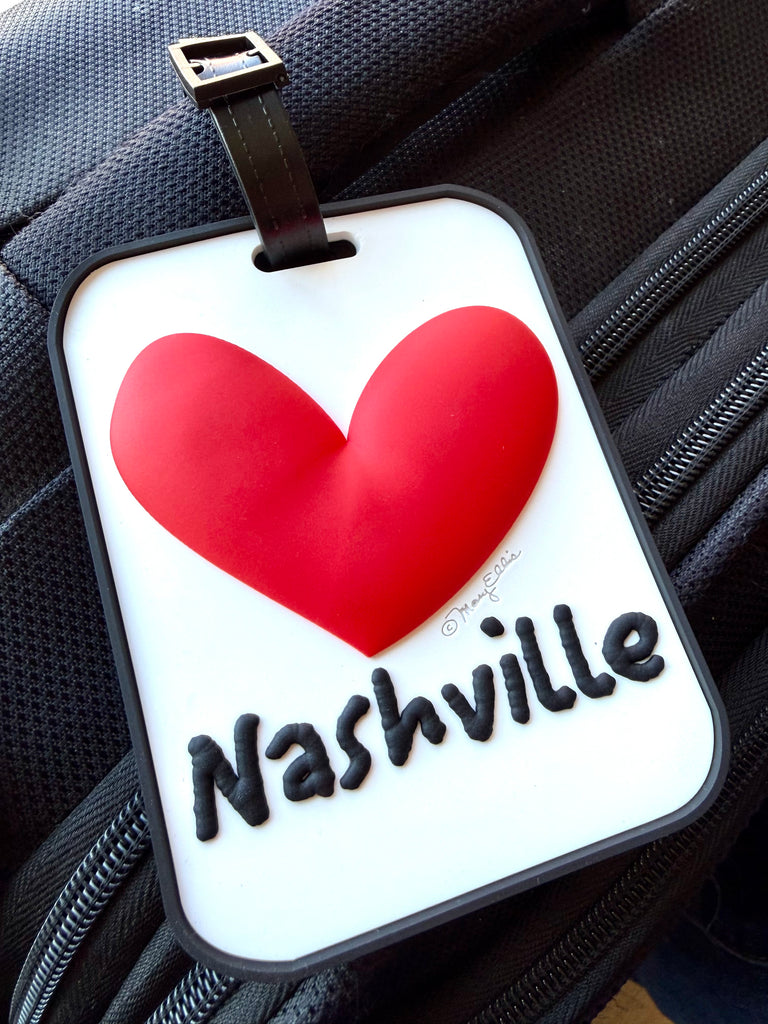 Nashville Heart  3-D Luggage Tag