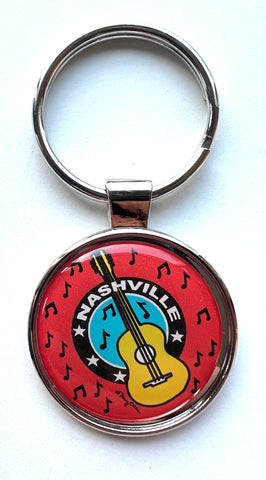 Nashville Tennessee Keychain Guitar