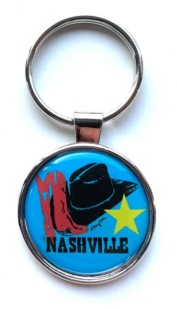 Nashville Tennessee Keychain Boots Hat