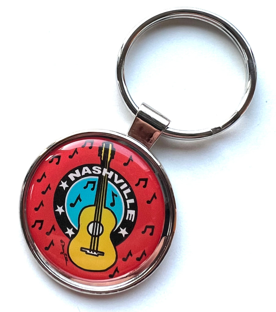 Nashville Tennessee Keychain Guitar