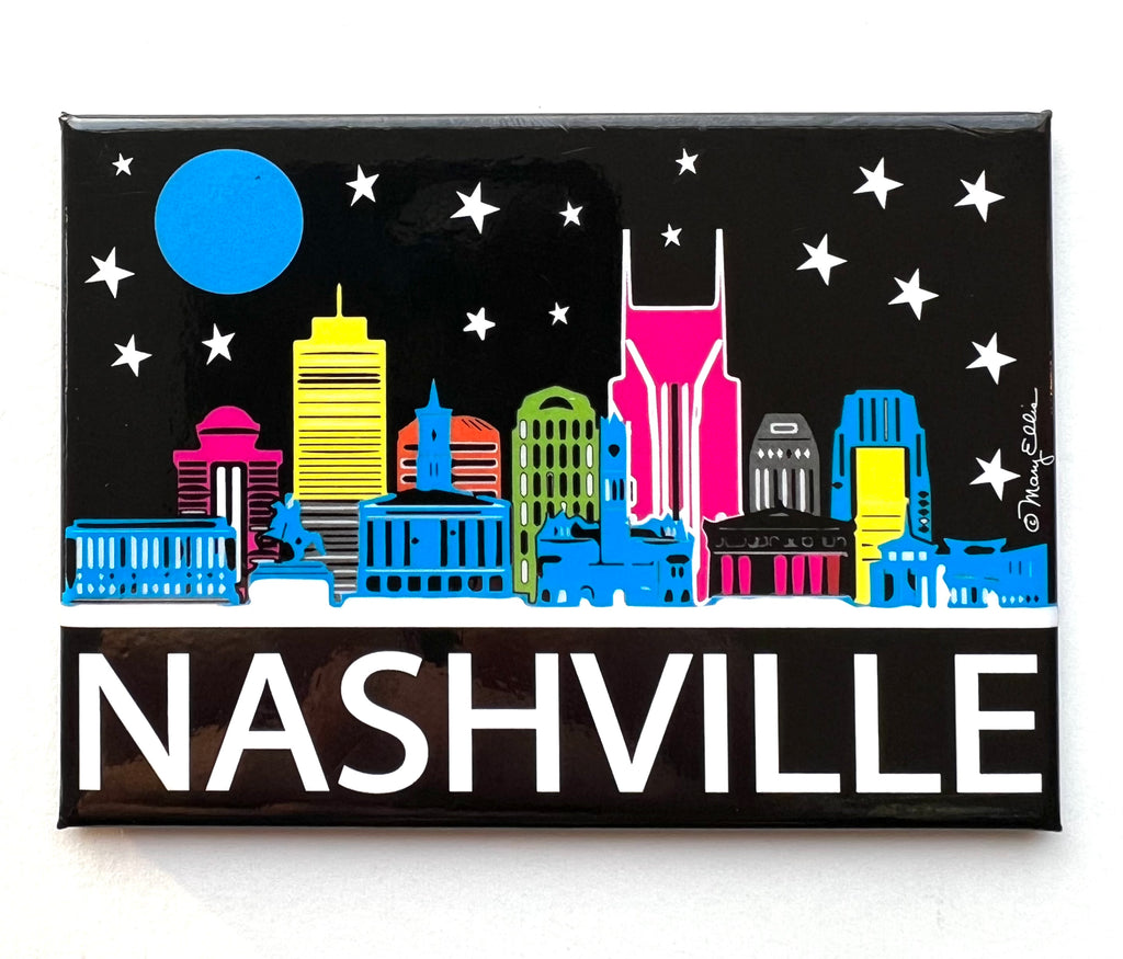 Nashville Tennessee Magnet Night Skyline