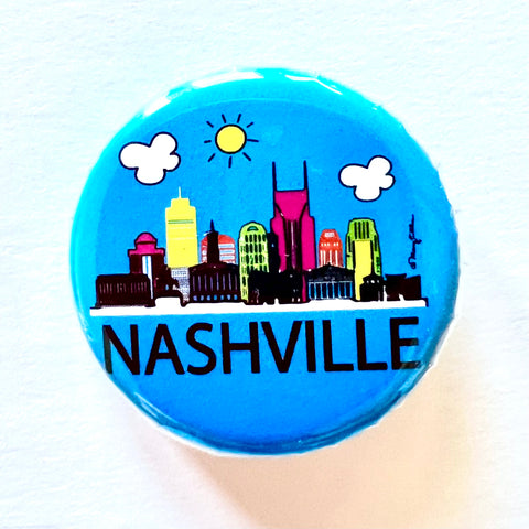 Nashville Skyline Daytime Button