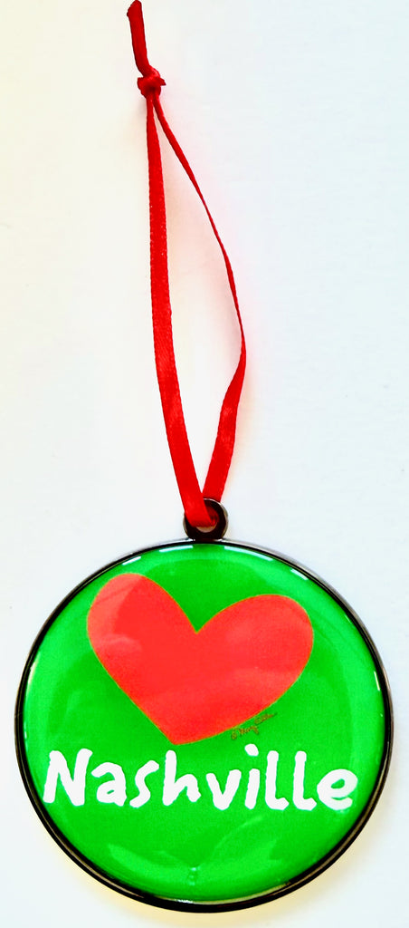 Nashville Christmas Ornament Heart