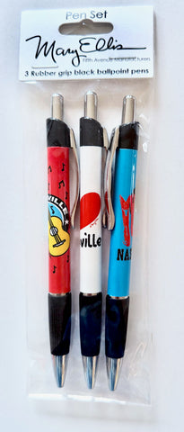 Nashville Pen Set Guitar, Heart, Boots Hat