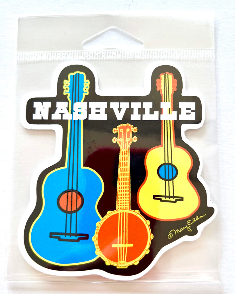Nashville Guitars and Banjo Sticker