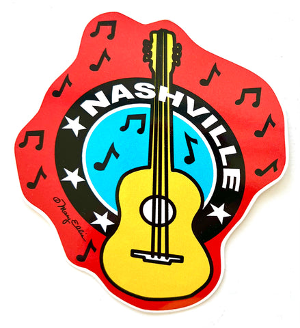 Nashville Tennessee Giant Guitar Sticker