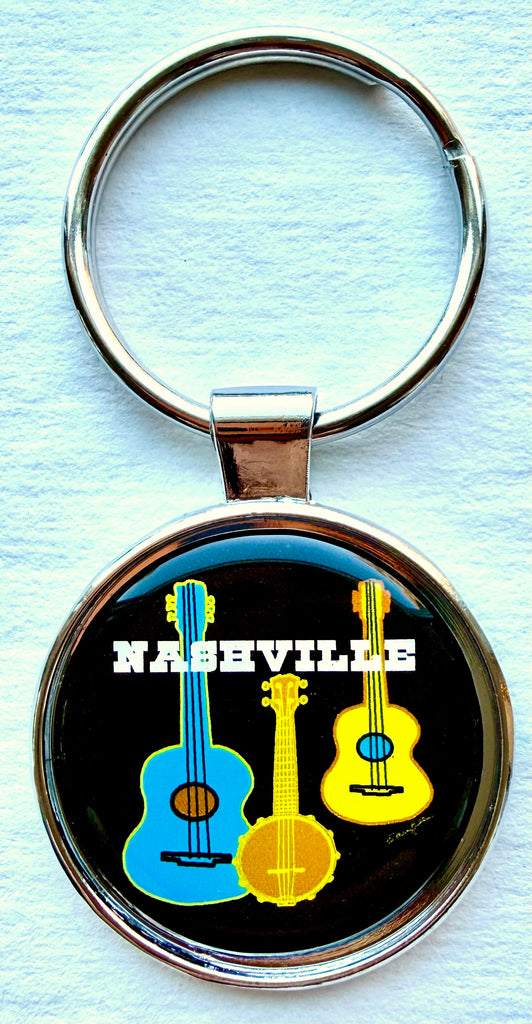 Nashville Keychain Guitars and Banjo