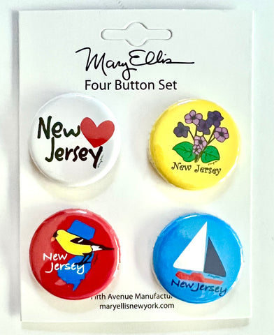 New Jersey Mini Button Set