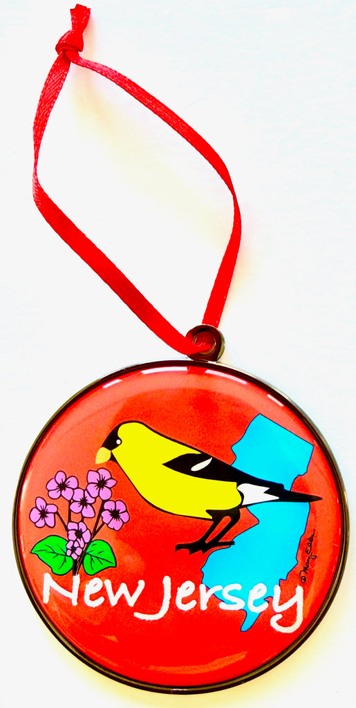 New Jersey Christmas Ornament Goldfinch
