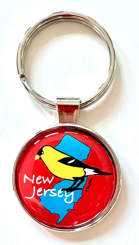 New Jersey Goldfinch Keychain