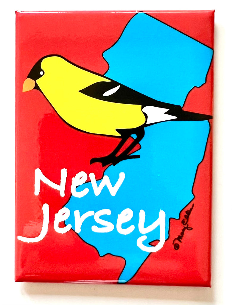 New Jersey Goldfinch Magnet