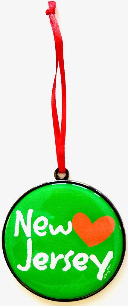 New Jersey Christmas Ornament Heart