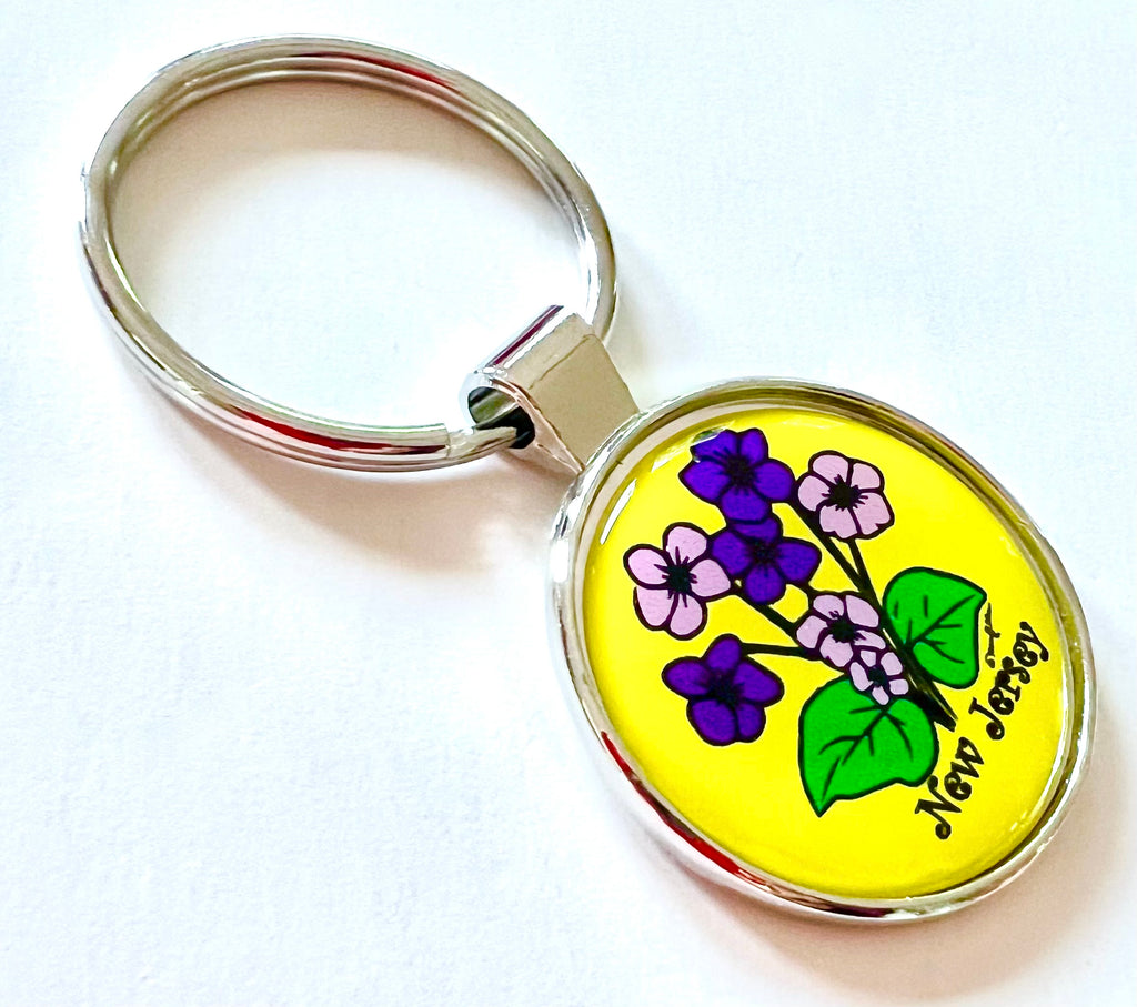 New Jersey Violets Keychain
