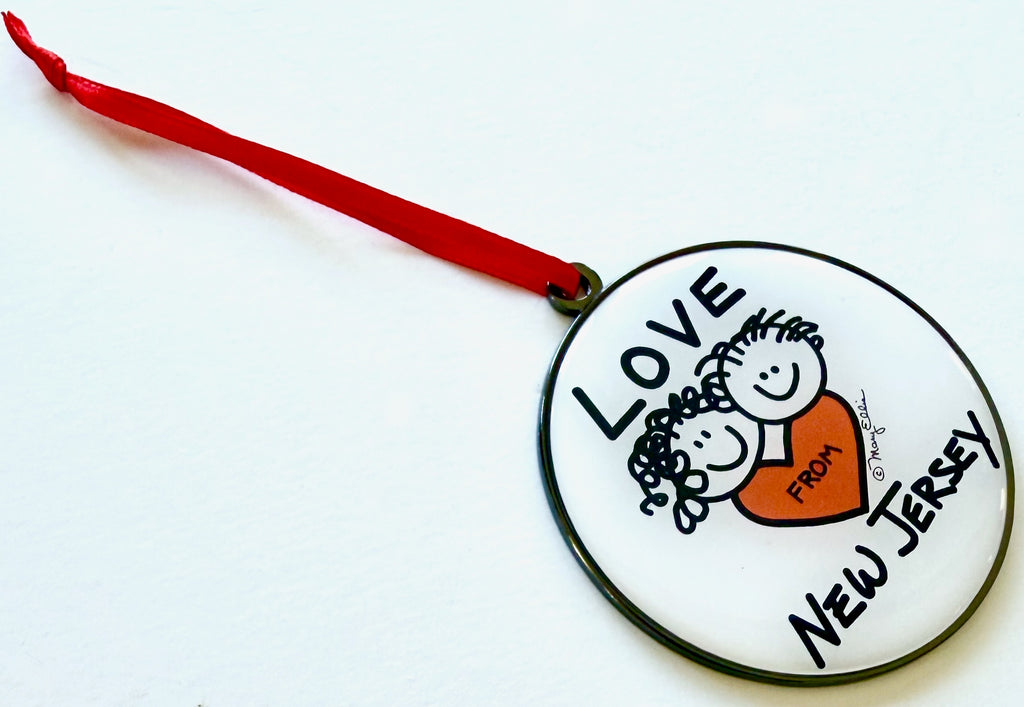 New Jersey Christmas Ornament Love From