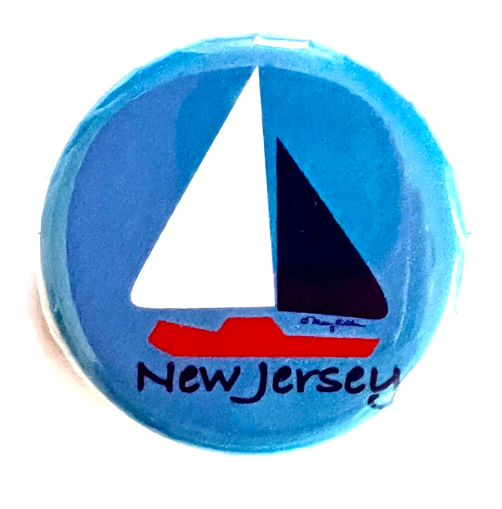 New Jersey Sailboat Button