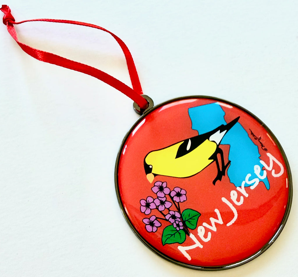 New Jersey Christmas Ornament Goldfinch