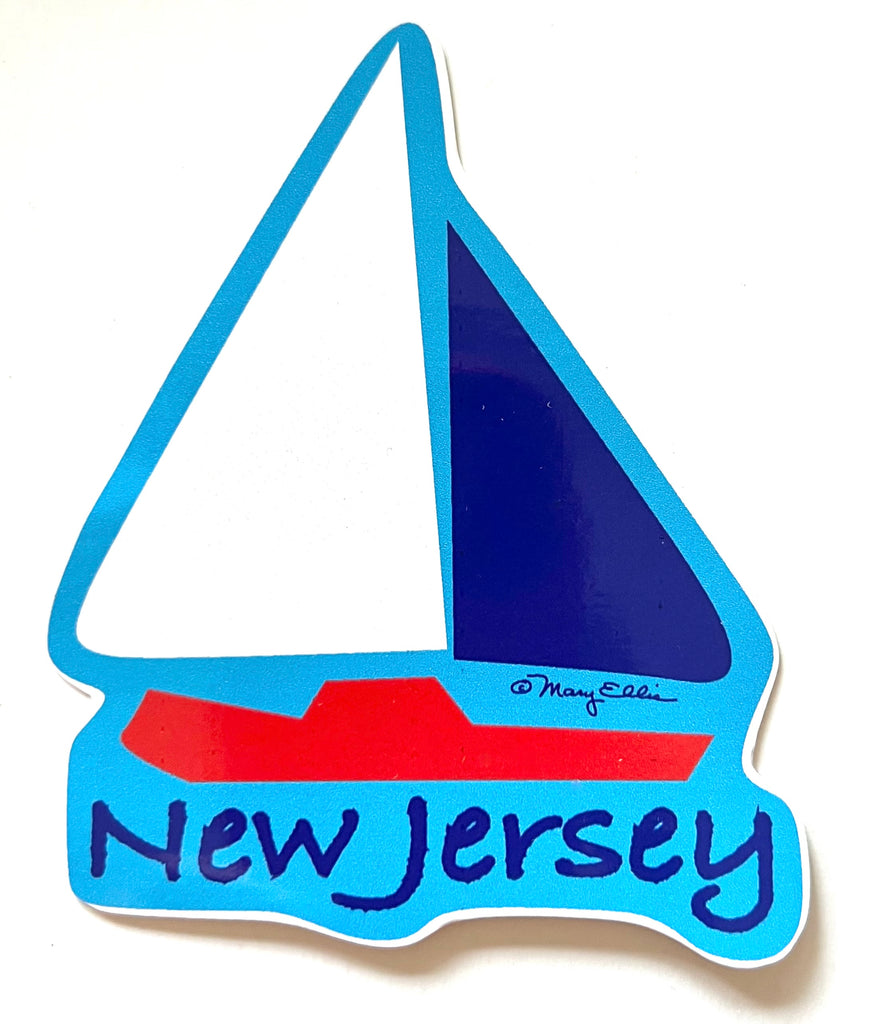 New Jersey Sailboat Sticker