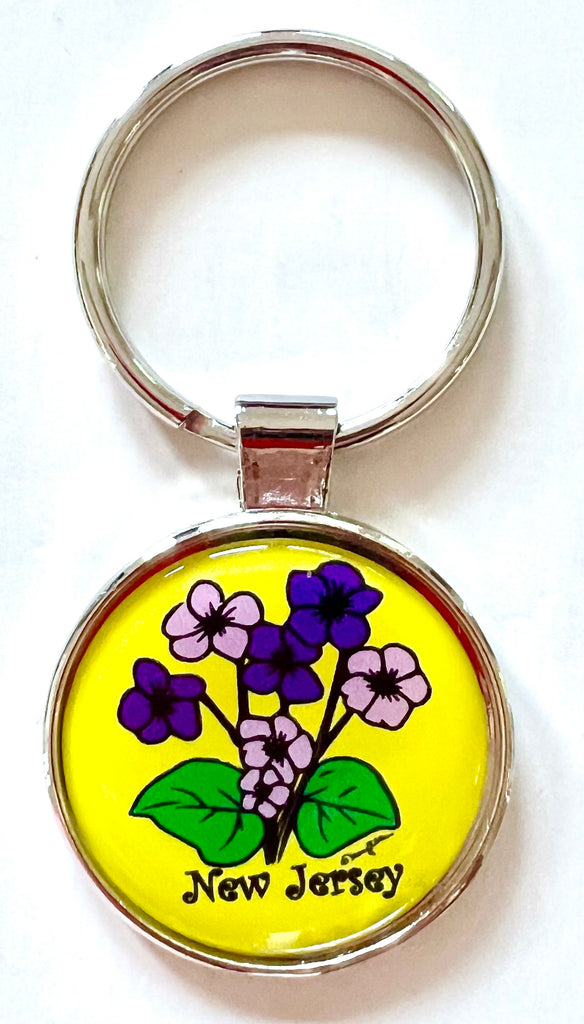 New Jersey Violets Keychain