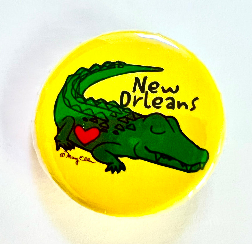 New Orleans Alligator Button