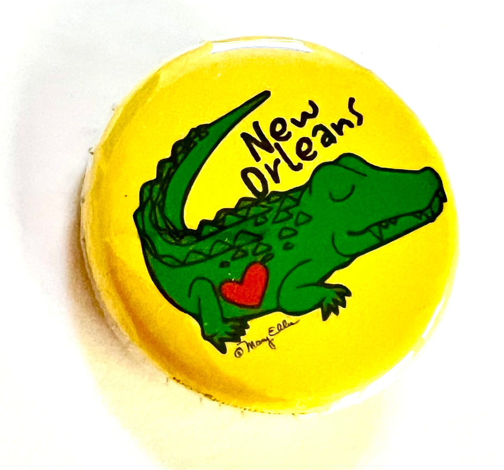 New Orleans Alligator Button