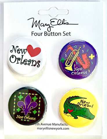 New Orleans Mini Button Set