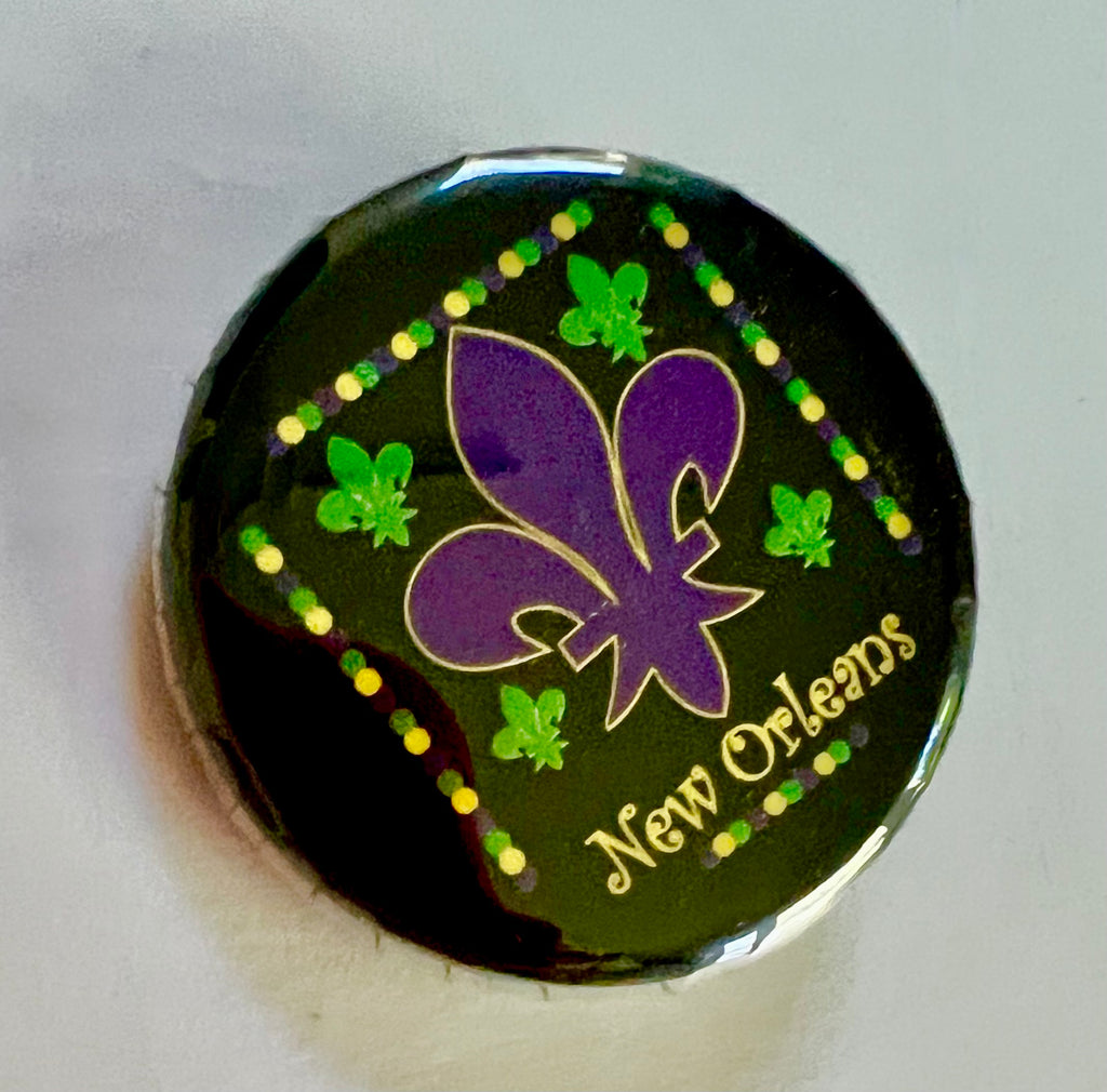 New Orleans Fleur-De-Lis Button