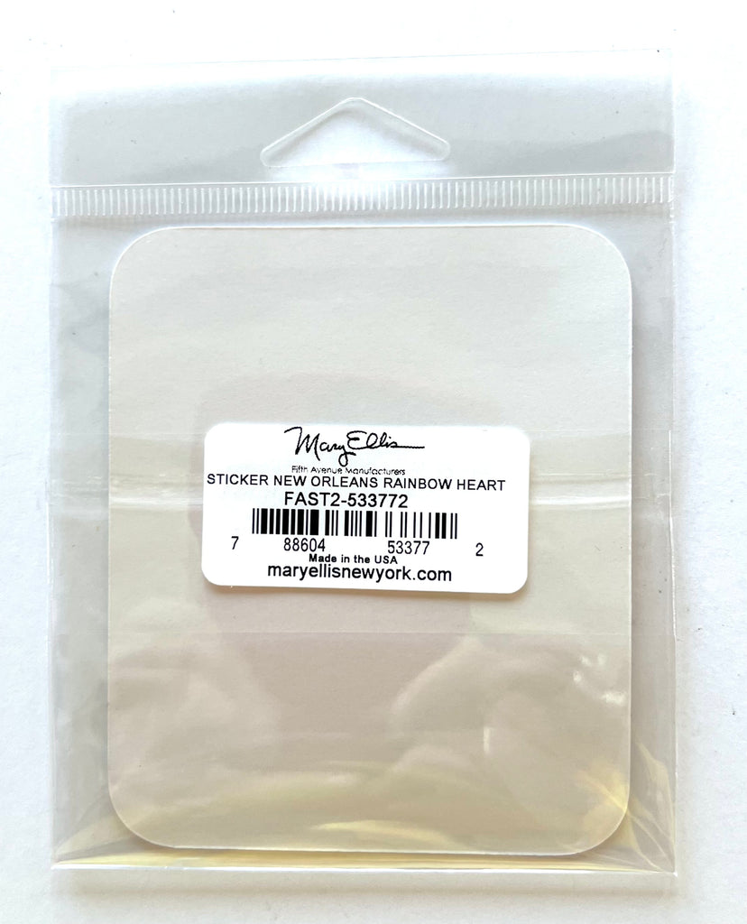 New Orleans Sticker Rainbow Pride Heart