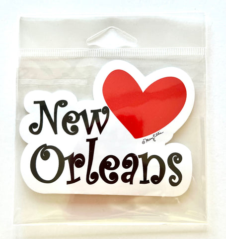 New Orleans Sticker Heart