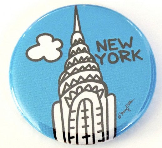 New York Chrysler Building Button