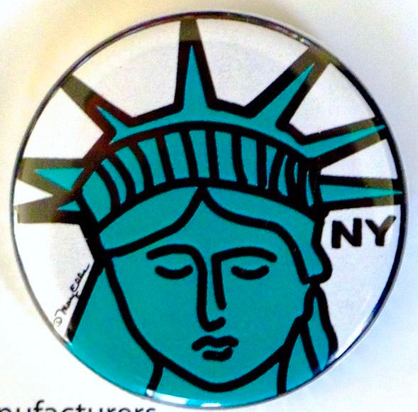 New York Statue Of Liberty Button
