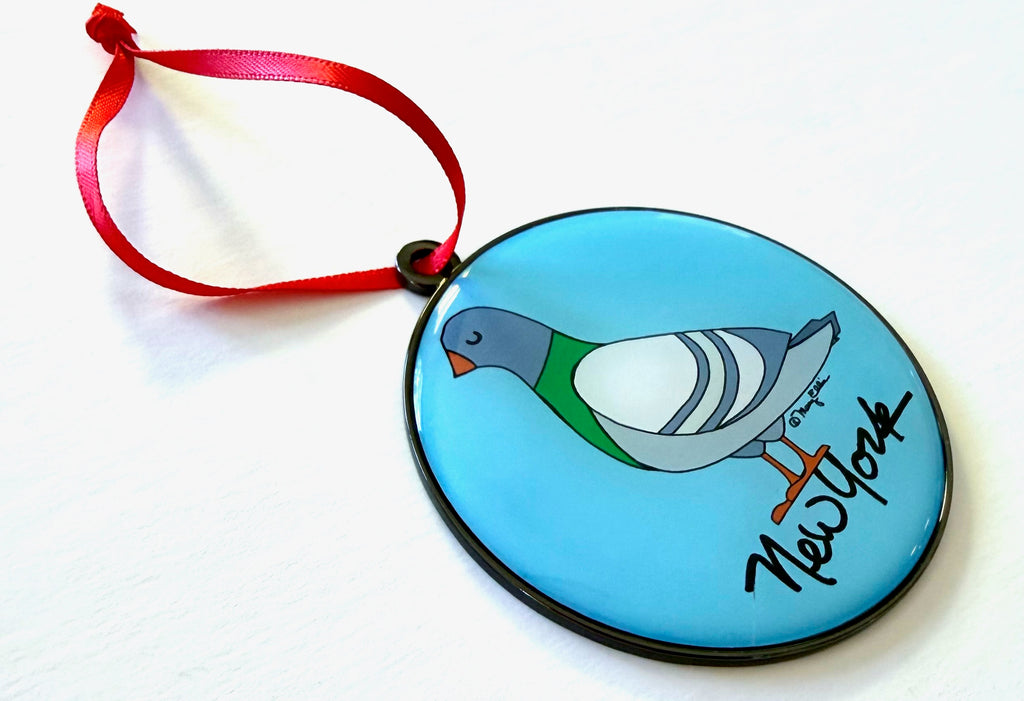 New York Christmas Ornament Pigeon