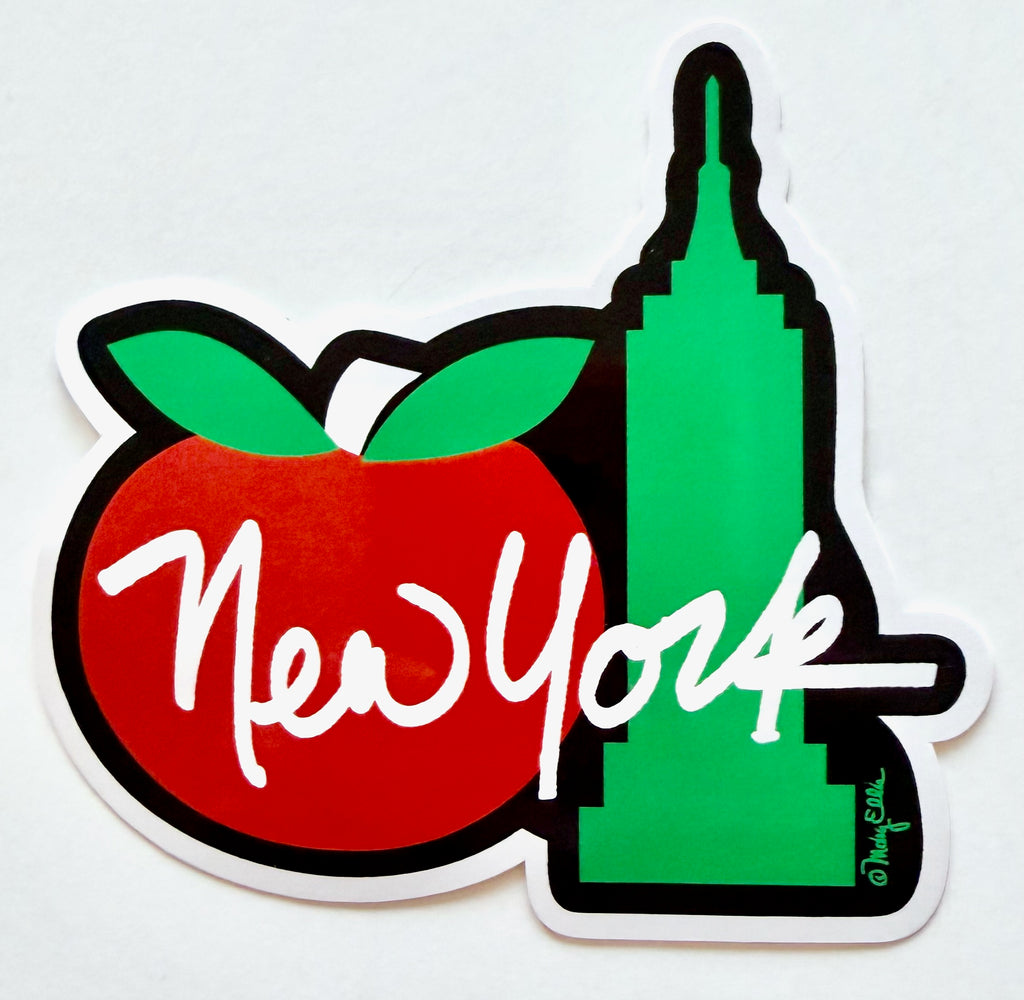 New York Big Apple Skyline Sticker